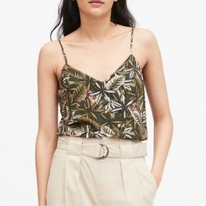 NWT Banana Republic tiger and tropical print tank top, camisole, Size Small